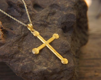 24k gold pendant//24k gold cross//24k gold artisan cross//24k gold pendant cross//artisan gold cross//one of a kind//elegant cross