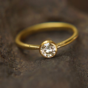 gold diamond ring//24k gold diamond ring//diamond engagement ring//22k gold engagement//artisan diamond ring//boho engagement ring
