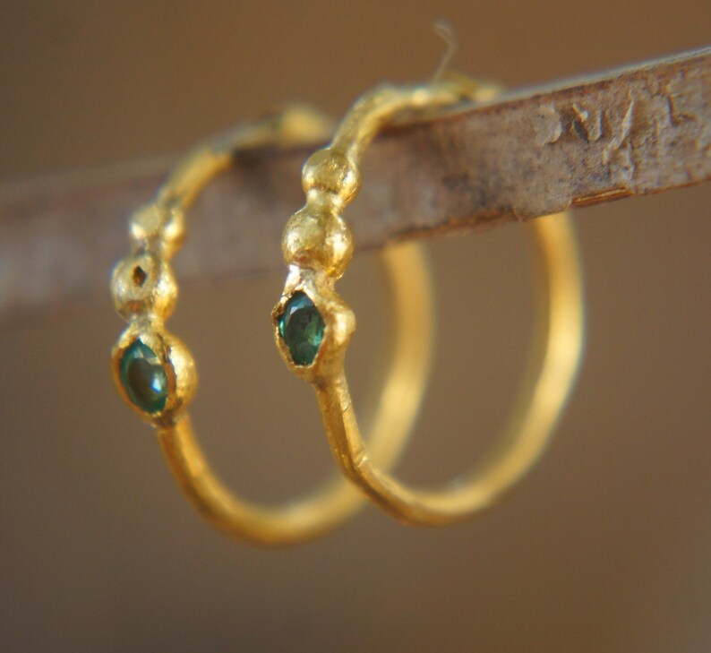 Emerald hoops Clearance