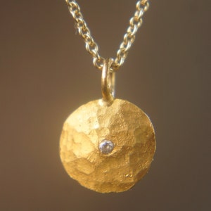 24k gold pendant//unique gold pendant//24k solid gold pendant//24k gold set//charm and studs set//solid gold bride set//24k gold diamond set