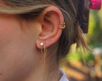 24k guld diamantkedjor // unika örhängen // diamantsmycken // handgjorda