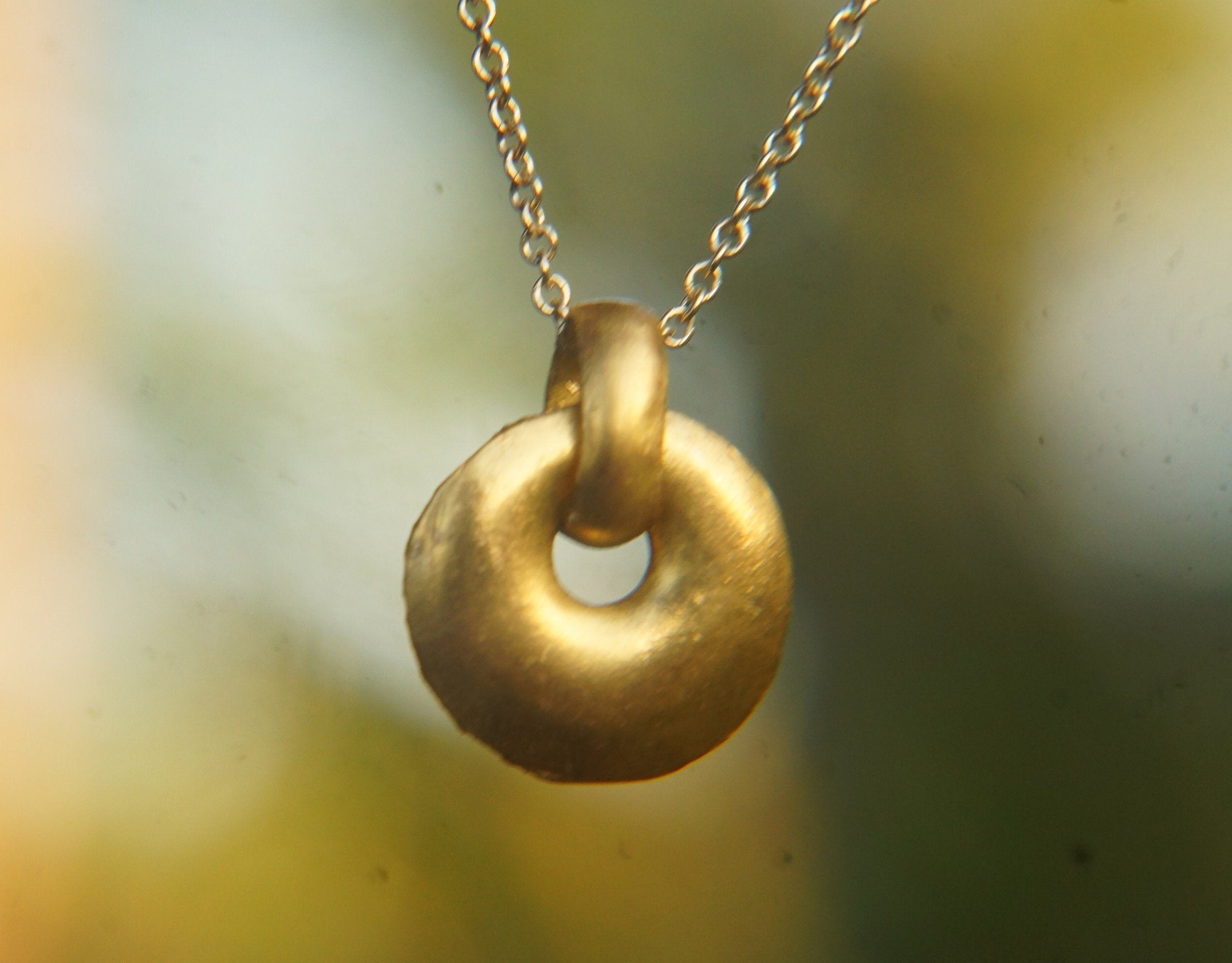 Gold Nugget Pendant//24k Gold Organic 