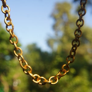 24k gold links necklace//24k handmade links necklace//gold artisan chain//24k gold chain necklace//artisan gold necklace