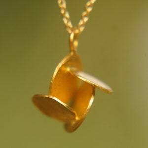 24k gold pendant//basic gold necklace//24k gold classic pendant//artisan 24k pendant//solid gold pendant//boho handmade charm//24k gold