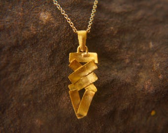 solid 24k gold pendant//artisan boho chic gold pendant//gold unique pendant//solid gold pendant//24k gold pendant// solid gold 24k charm