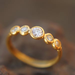 marquise moissanit sten guldring//hantverksmässig massiv guldring//24k guld moissanit ring//hantverksmässig förlovningsring//24k guldring// guldring bild 9