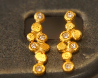 24k Gold Earrings - Etsy