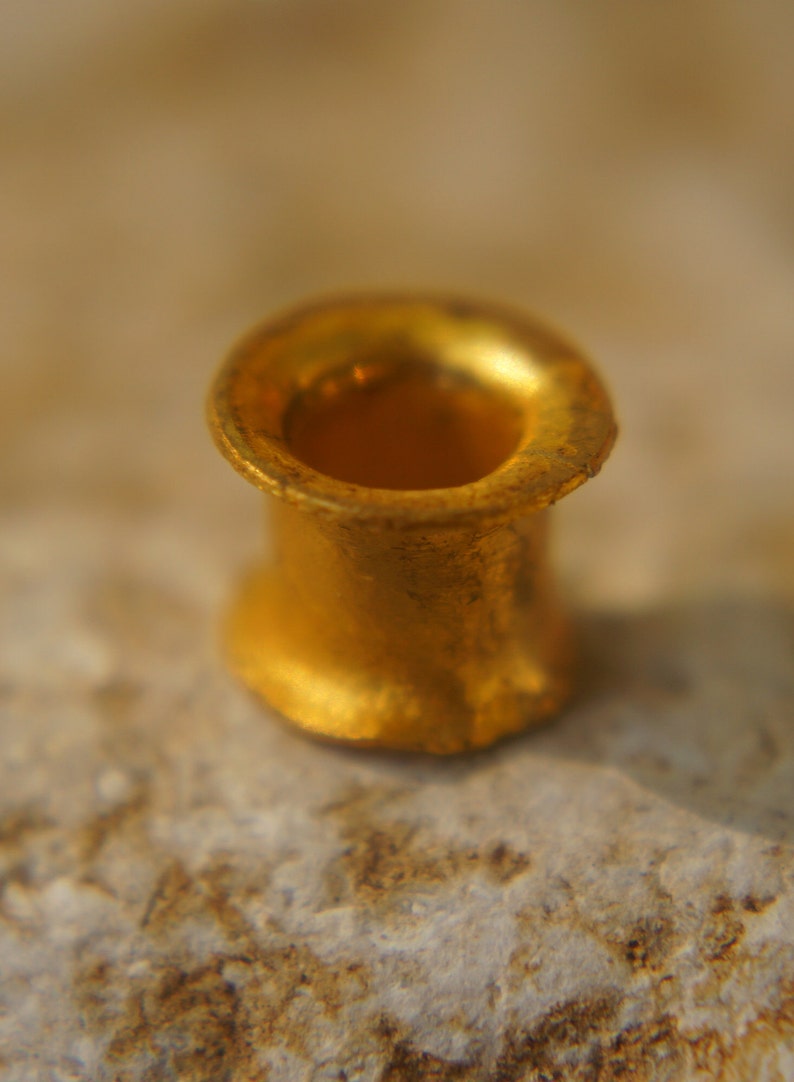 24k Gold Ear Plug//gold Ruby Tunnel//24k Gold Ruby Etsy