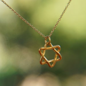 solid 24k gold pendant//david star gold necklace//solid gold david star pendant//24k gold pendant//gold charm//24k gold david star