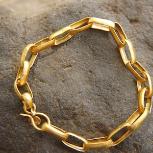 22k gold bracelet//gold link bracelet//22k chain bracelet//women gold bracelet//handmade link artisan bracelet//artisan gold 22k bracelet