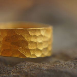 24k wedding band//24k yellow gold//artisan hammered handmade//fine gold ring// mans gold ring//unisex solid gold//24k gold wedding band ring