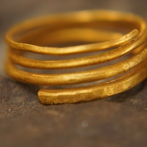 ONE stacking gold ring //24k yellow gold //hammered handmade ring//one of a kind//thin stacking gold ring//24k solid gold//24k wedding ring