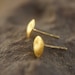 24K Gold Dotted Studs handmade Gold Stud Hammered Stud - Etsy