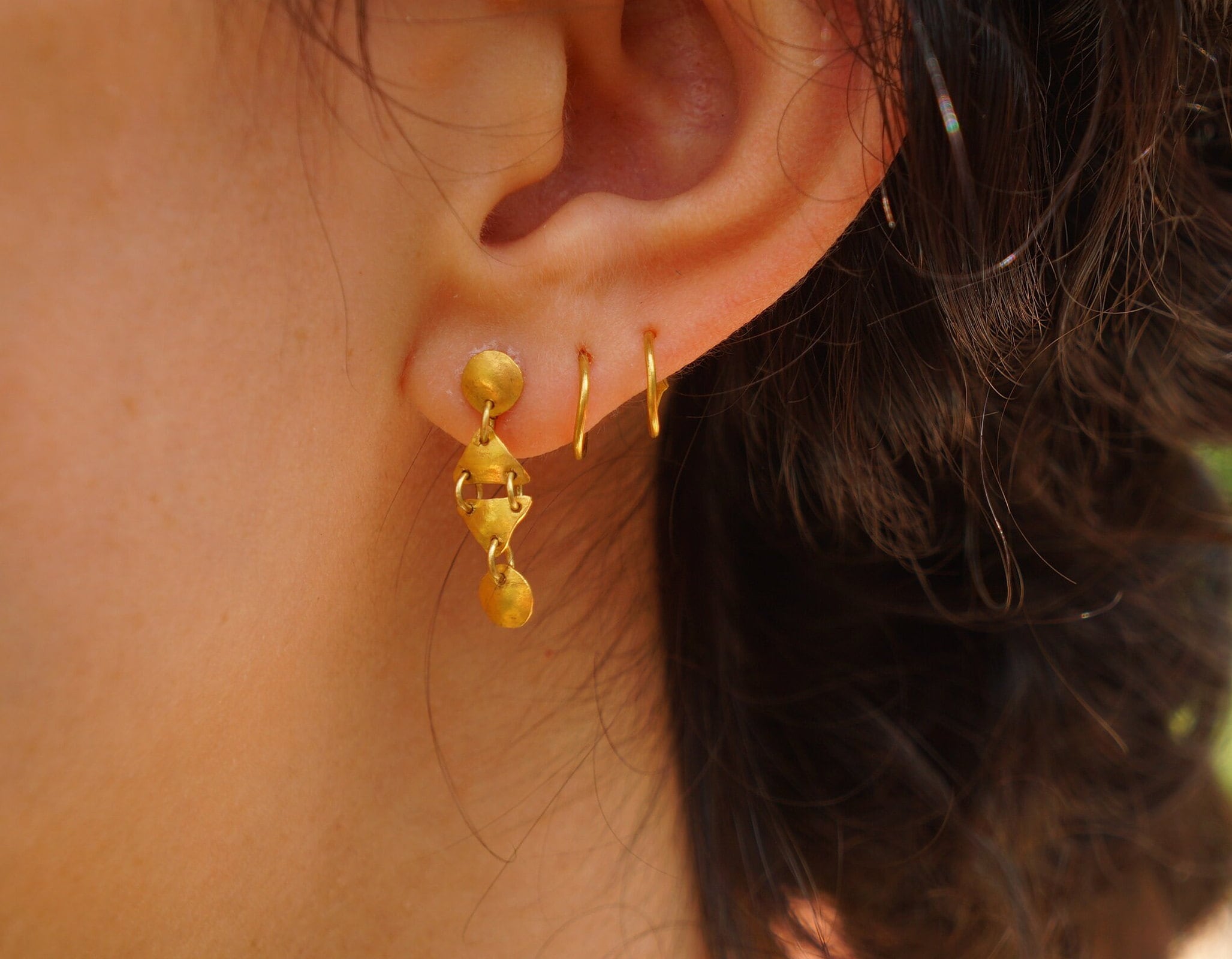 Real 24k gold best sale earrings