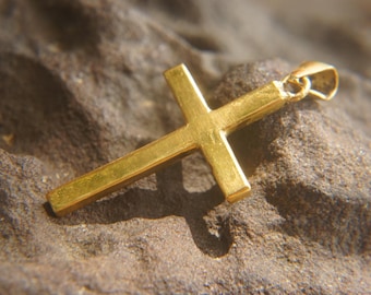24k gold pendant//24k gold cross//24k gold artisan cross//24k gold pendant cross//artisan gold cross//one of a kind//elegant cross