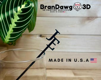 Double Initial Drink Stirrer, Initial Swizzle Sticks, Wedding Stirrers, Wedding Swizzles, Monogram Drink Stirrers, Custom Swizzle Party