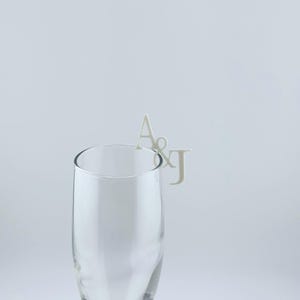 Drink Toppers Wedding Drink Tags Wedding Drink Glass Initials Wedding Wine Charms Cocktail Toppers Party drink toppers celebration drink top image 3