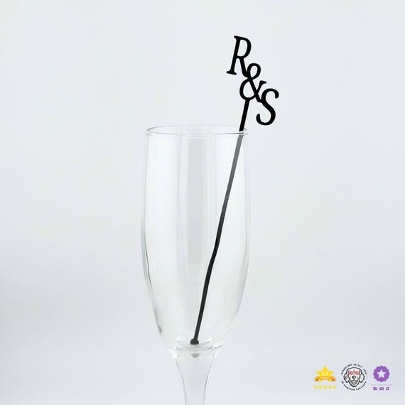 Wedding Stirrers, Double Initial Drink Stirrer, Initial Swizzle Sticks, Wedding Swizzles, Monogram Drink Stirrers, Custom Wedding Stirrers
