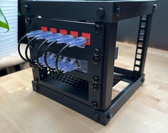 Mini 3U Network Rack – 7" Depth | Compact Network Rack for Home Lab, Router, Switch, Patch Panel, SG105