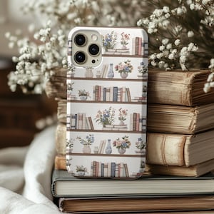 Funda para amantes de los libros, funda para iPhone estilo granja, regalo literario, regalo para amantes de la lectura, protector de teléfono para amantes de los libros