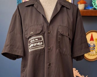 Vintage Big Mac Hickory Striped Zipper Zip Work Shirt 70s
