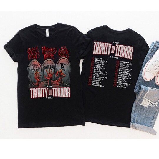 The Trinity of Terror Tour 2022 Tour Music Tshirt