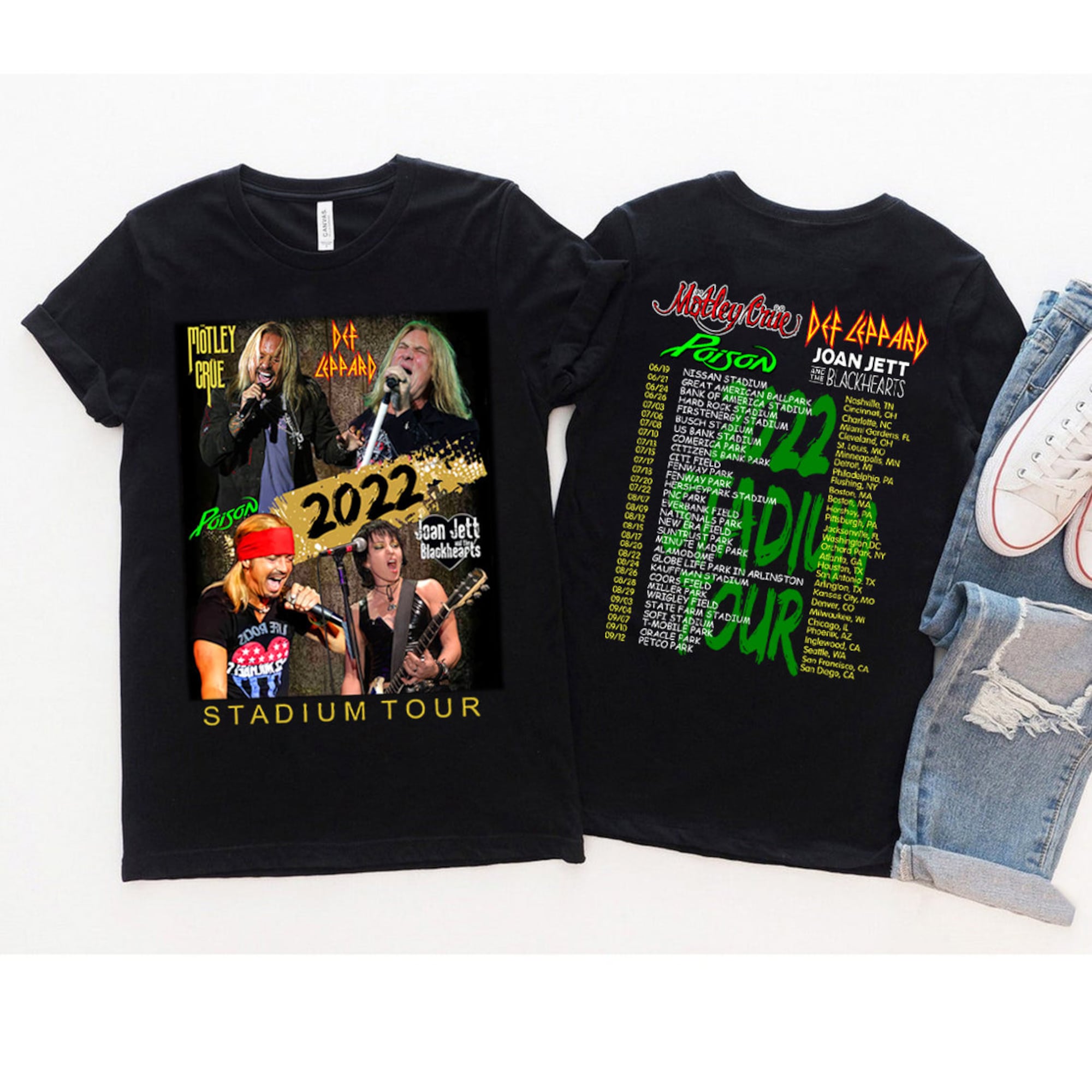 Discover Motley Crue Stadium Tour 2022 T-Shirt