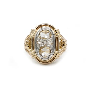 Antique ring 1800 - 1880 - Gold and rose cut diamonds - rose cut