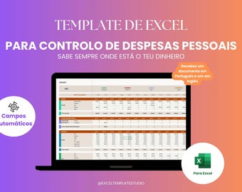 SIMPLE Excel Budget Template: Income and Expense Tracker (Digital Download) PT and EN