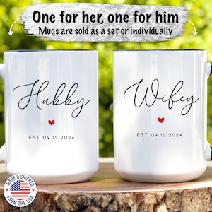 Canecas personalizadas para marido e mulher, conjunto de presente de noivado combinando, chá de panela para ele e para ela, lembrança para noivos, registro de casamento, xícaras de chá