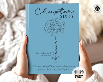 60th birthday journal for women Personalized birth flower notebook Custom journal Grandma 60th birthday presents Mom diary Femininity gifts