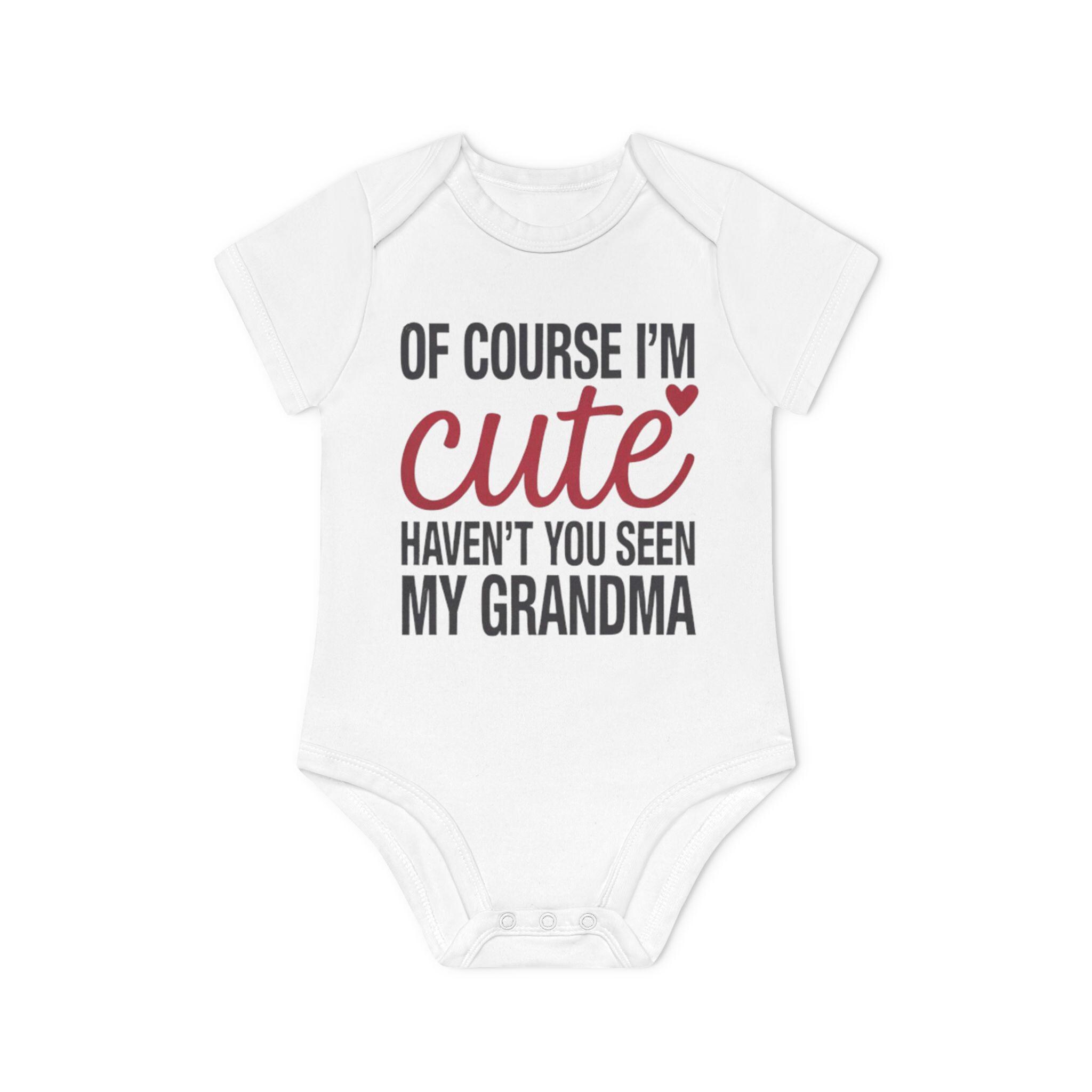 Cute Grandma Baby Bodysuit, Organic Infant Tee, Baby Shower Gift, Newborn Outfit, Funny Baby Clothes, Cute Baby Wear, Infant Gift