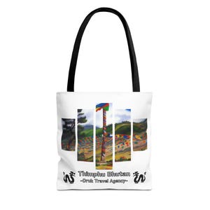 Dragon Tote Bag, Bhutan Bag, Traveler Design, Unique Gift, Himalaya Art, Buddha Culture, Japanese Design, Fashion Art - Eco-Friendly