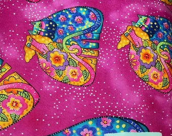 Laurel Burch Fabric – Fabulous Felines & Canines, 2 yds 29 inches