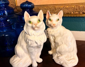 マンチョーリ イタリア陶器 猫の置物：花柄の長い首の像 - Etsy 日本