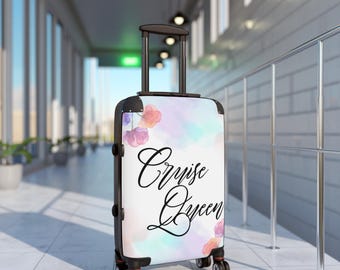 Cruise Queen Suitcase for Travelers, Personalized Luggage, Vacation Essentials, Travel Gift, Unique Suitcase Design
