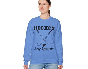 Hockey Happy Place-tröja, unisex hockeyfankläder