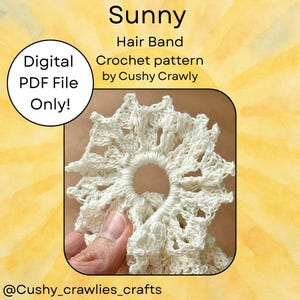Sunny Hair Band Crochet Pattern Digital Pdf file