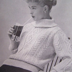 Set of 3! Bear Brand Turtleneck Fisherman Family Sweaters Vintage Knitting Patterns PDF