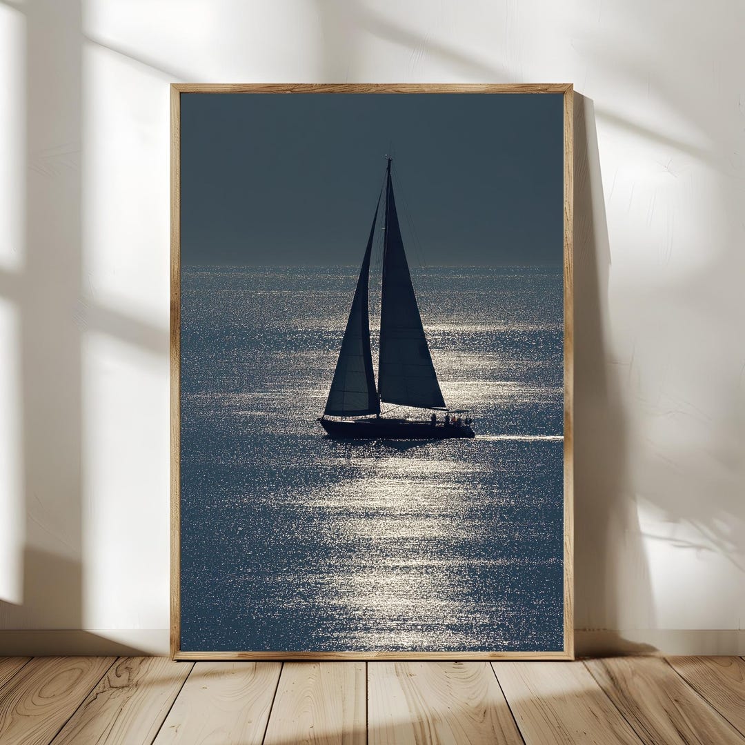 Sailboat Wall Art Nautical Yacht Photography Coastal Beach House Print ...
