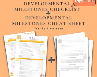 Ultimate Baby Milestone Checklist | First-Year Tracker + Development Cheat Sheet for New Parents | Parenting Printable Resources