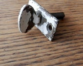 Antique night latch turn knob, architectural salvage cast brass