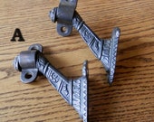 Choice pair (2) of original victorian hand rail brackets cast iron