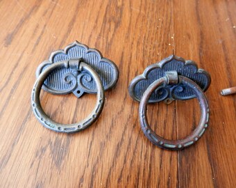 Items Similar To Lion Ring Pulls Keeler Brass Co Vintage Drawer