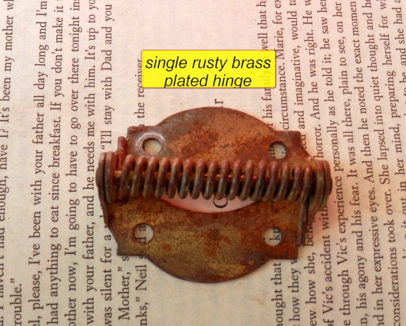 Antique spring loaded hinge flush Etsy