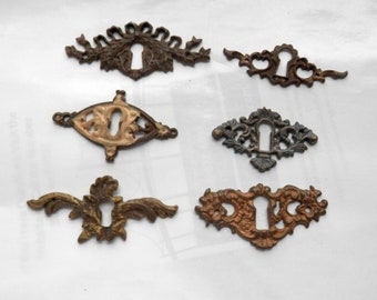 Choice one (1) antique keyhole escutcheon furniture antique, originals, vintage