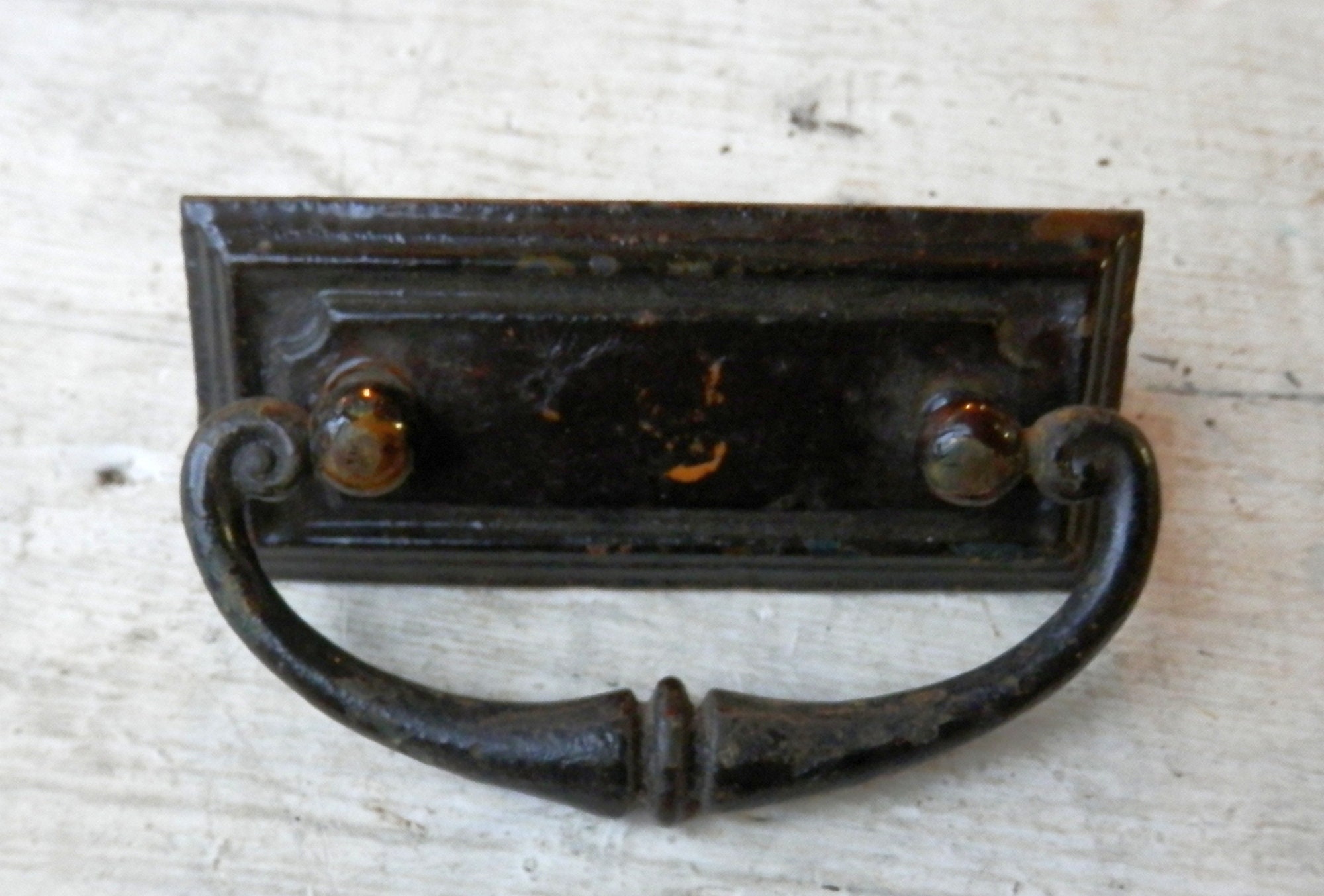 Pair 2 Antique Built in Drawer Pulls 2 1/8 Etsy