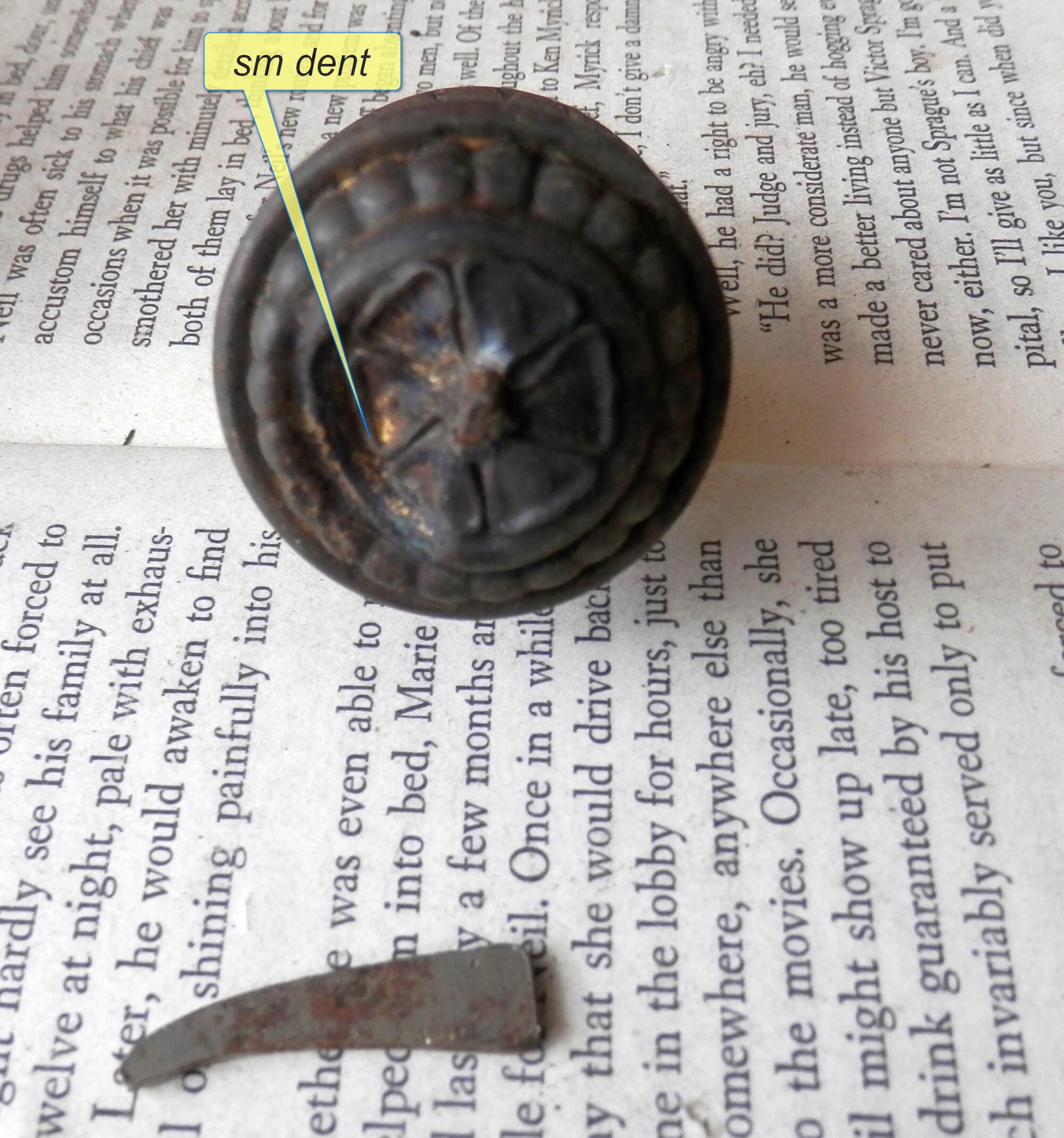 Ein 1 original Spulenschrankknopf mit Rückplatte und innen | Etsy