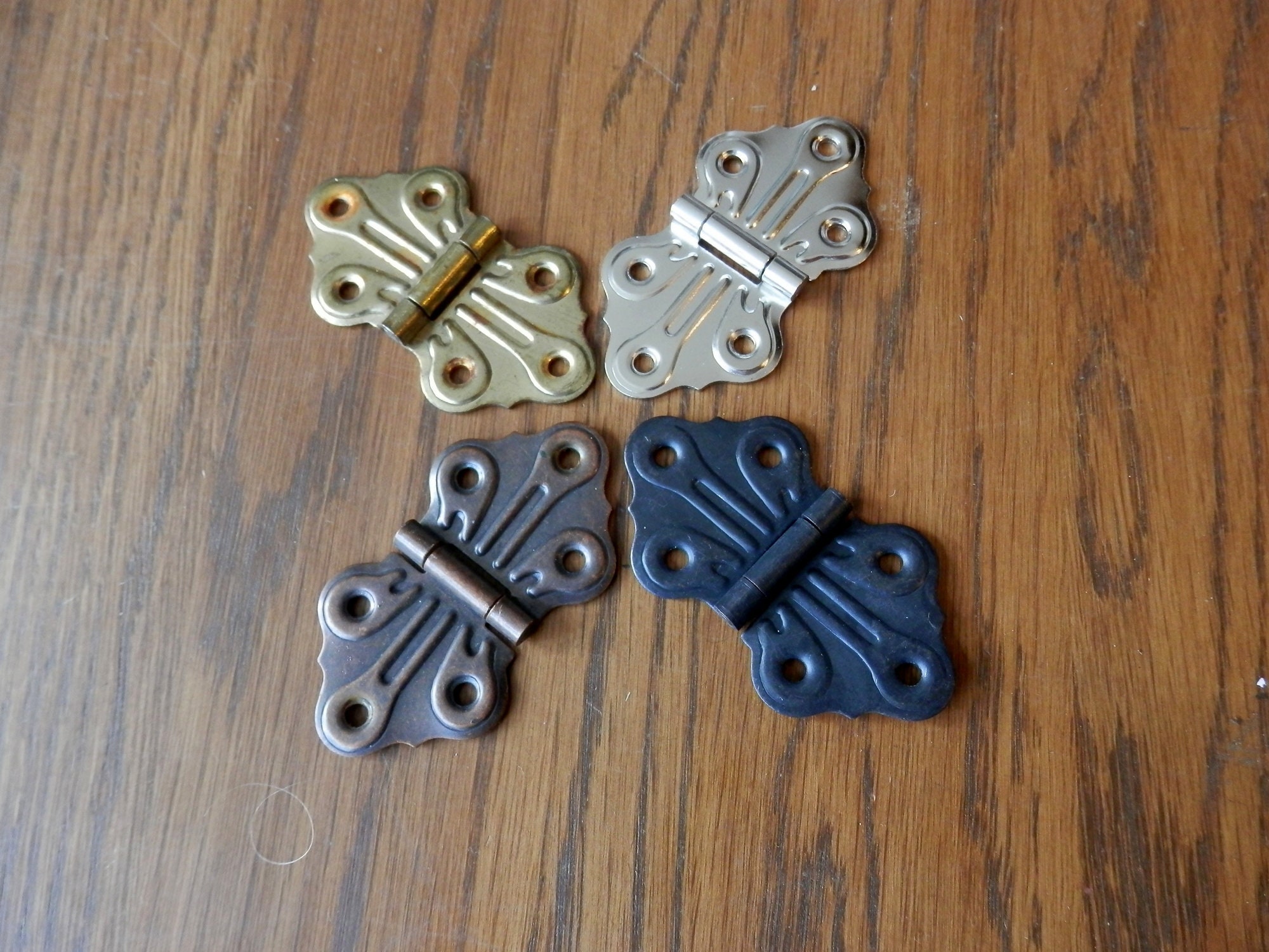 Embossed Ornamental Butterfly Hinges, Available in a Choice of
