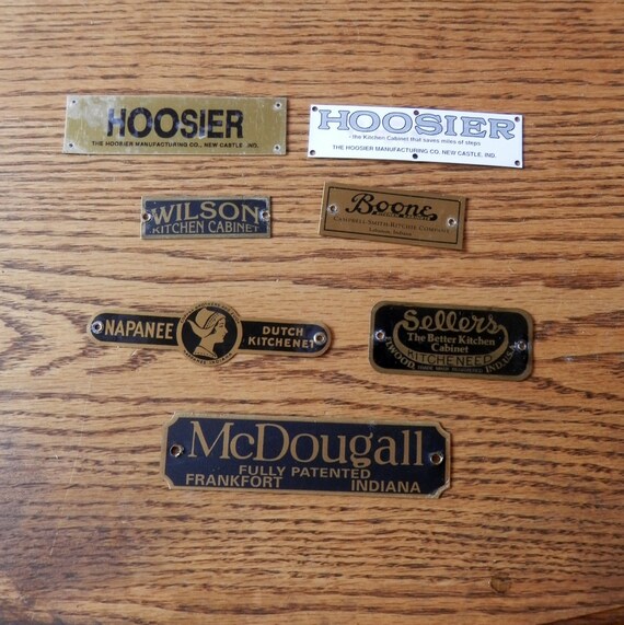 Replacement Hoosier Style Cabinet Lables Wilson Napanne Etsy
